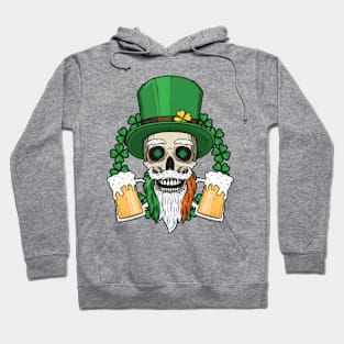 Skull St. Patricks Day Drunk Hoodie